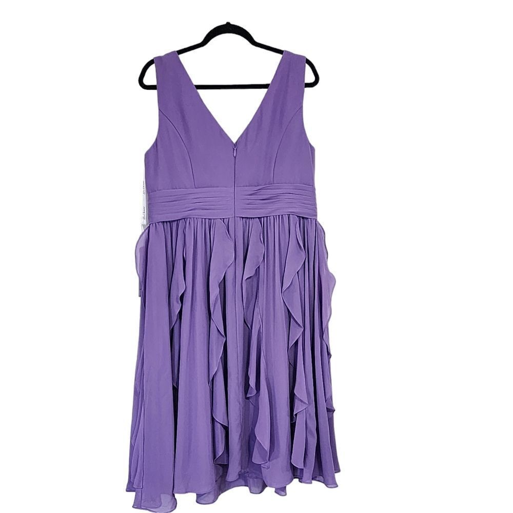 JJ's House Dress 16Wpurple sleeveless pleated waterfall bottom fairy HOCO - Picture 2 of 4